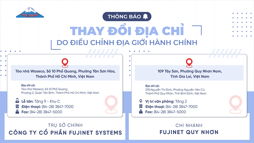 THÔNG BÁO THAY ĐỔI ĐỊA CHỈ DO ĐIỀU CHỈNH ĐỊA GIỚI HÀNH CHÍNH