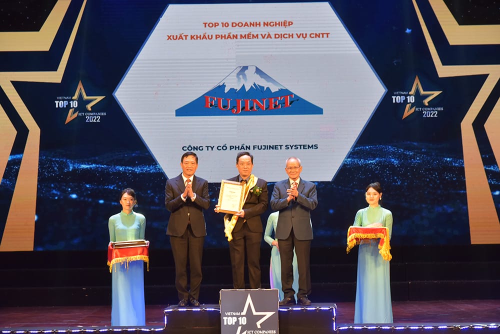 FUJINET - TOP 10 DOANH NGHIỆP XUẤT KHẨU PHẦN MỀM VÀ DỊCH VỤ CNTT VIỆT NAM 2022